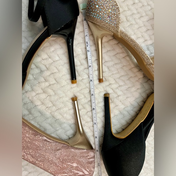Women's Elegant Heels - Black, Gold, & Pink - Picture 8 of 8